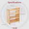 Rev-A-Shelf Maple Veneer, Light Brown, 14.75 in W, 25.5 in H, 21.63 in D, 21.63 in L, Light Brown 448-BCSC-14C - alternate 5
